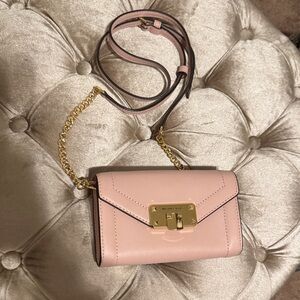 Michael Kors Blush Crossbody Bag with Gold Accents